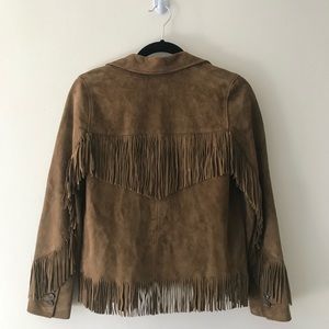 Saint Laurent YSL suede fringe leather jacket